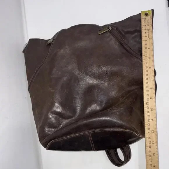 Vintage Beardesign Leather Gorpcore Outdoor Hiking Multifunctional Backpack Bag - Picture 14 of 15